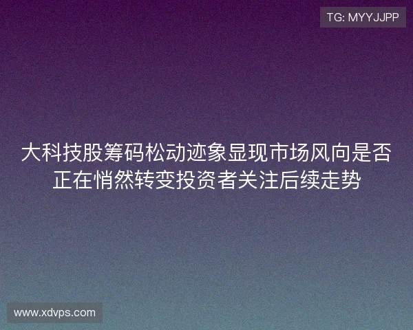 大科技股筹码松动迹象显现市场风向是否正在悄然转变投资者关注后续走势